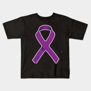 Illness Awareness Shirt - Purple Ribbon for Support Kids T-Shirt